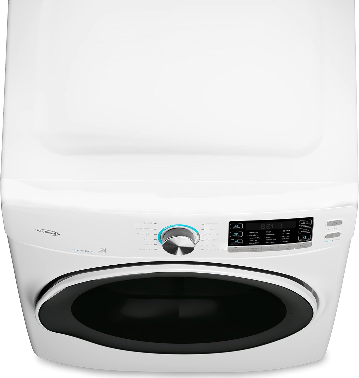 KoolMore Large Capacity Washer + Dryer Bundle - 4.5 Cu. Ft. Front Load Washing Machine [120V] (FLW-5CWH) + 8 Cu. Ft Front Load Dryer [240V] (FLD-8CWH)