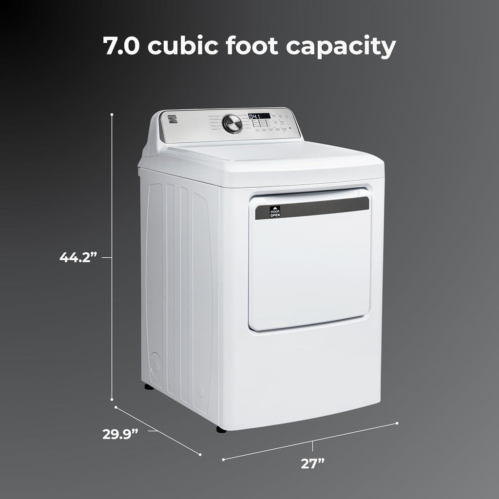 Kenmore 7.0 cu. ft. Front Load Gas Dryer - with Guard to Reduce Wrinkles & Static - Smart Sensor Drying - LED - White