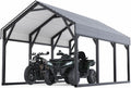 GarveeLife 12x13 ft Metal Carport Shed, Reinforced Frame and Steel Roof for All-Weather Use, Permanent Shelter for Cars, Motorcycles, ATVs, or Boats