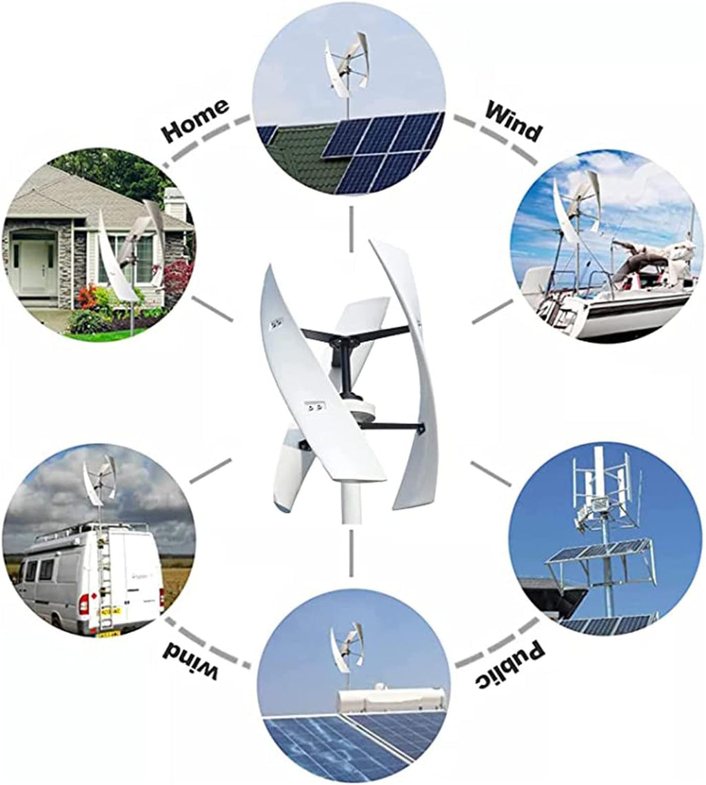 Vertical Axis Wind Turbine Generator, 3000W 220V 12V 24V 48V Spiral Wind Turbine Generator Light and Portable Wind Turbine for Home Use Vertical Axis Wind Turbine for Home Camping,24V