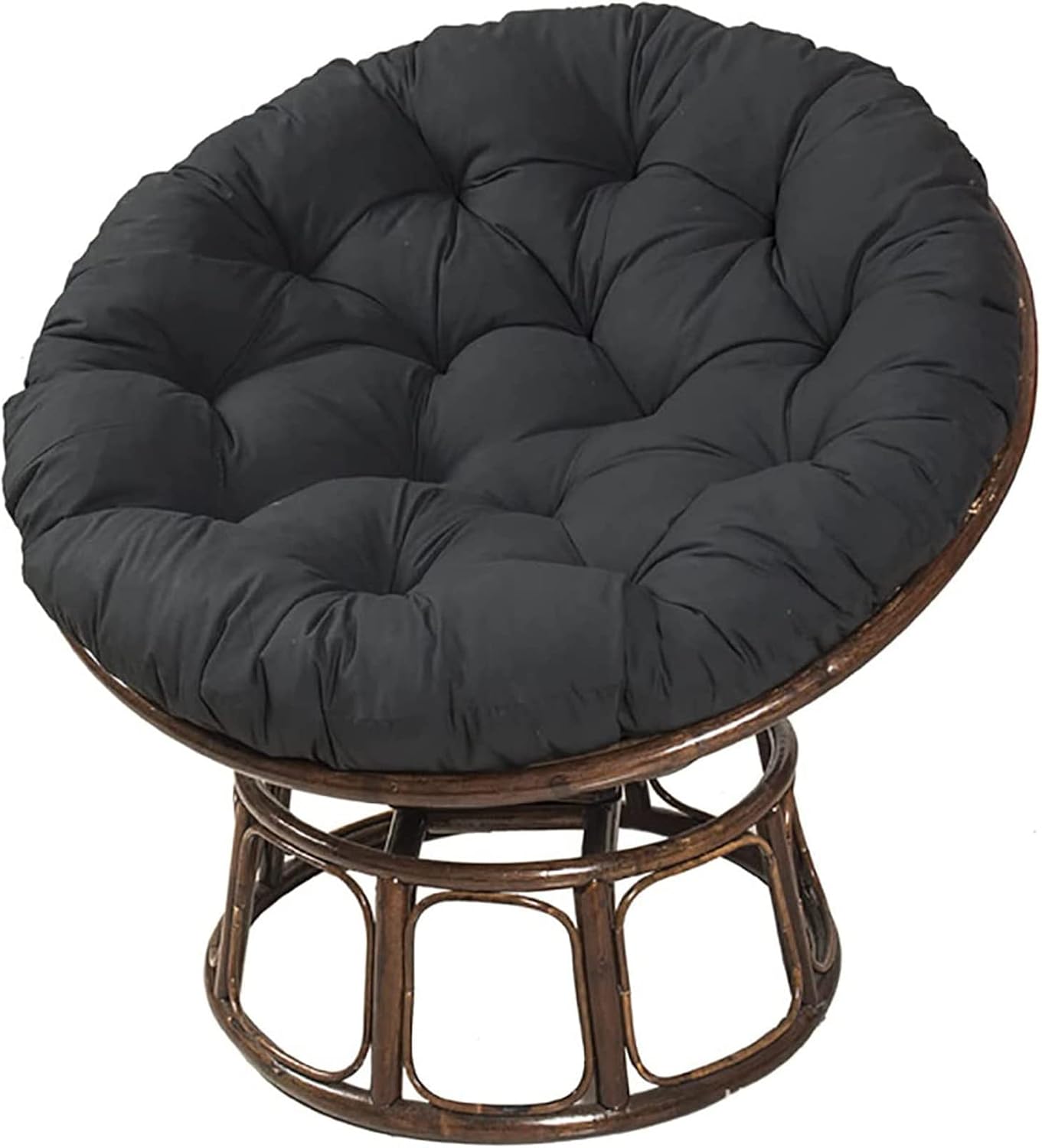 Papasan Outdoor Chair Cushion 110x110cm, Outdoor Cushion for Papasan Round Chair, Garden Swing Cushion Replacement, Soft Thicken Comfy Hanging Basket Chair