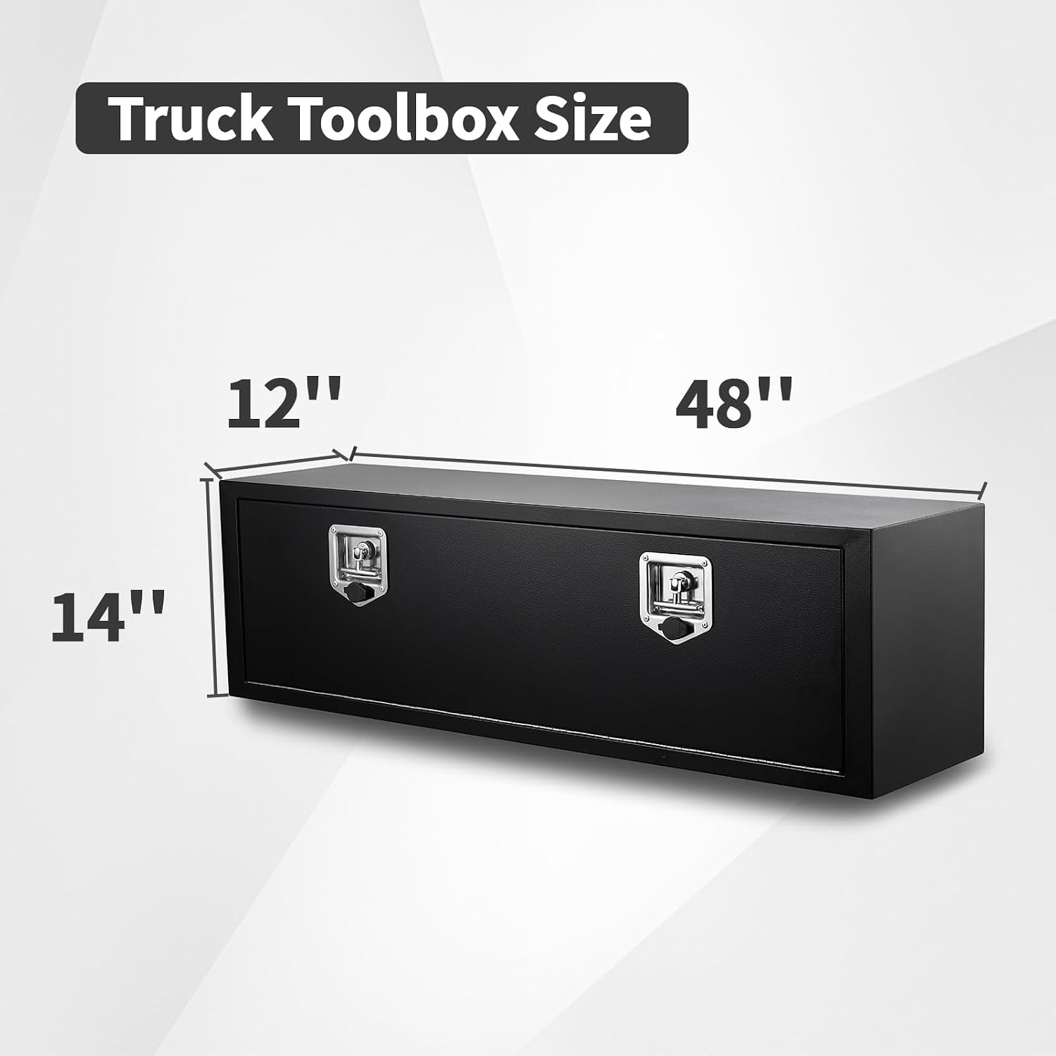48 Inch Underbody Tool Box,Heavy Duty Underbody Truck Tool Box w/T-Handle Latch and keys for Pickup Truck,Utility Tractor,RV,Waterproof Tool Chest For Storage & Organization-48 × 12 × 14 inch