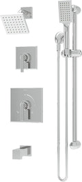 Symmons Duro HydroMersion Double Handle Shower Trim Kit with Hand Spray and Tub Spout