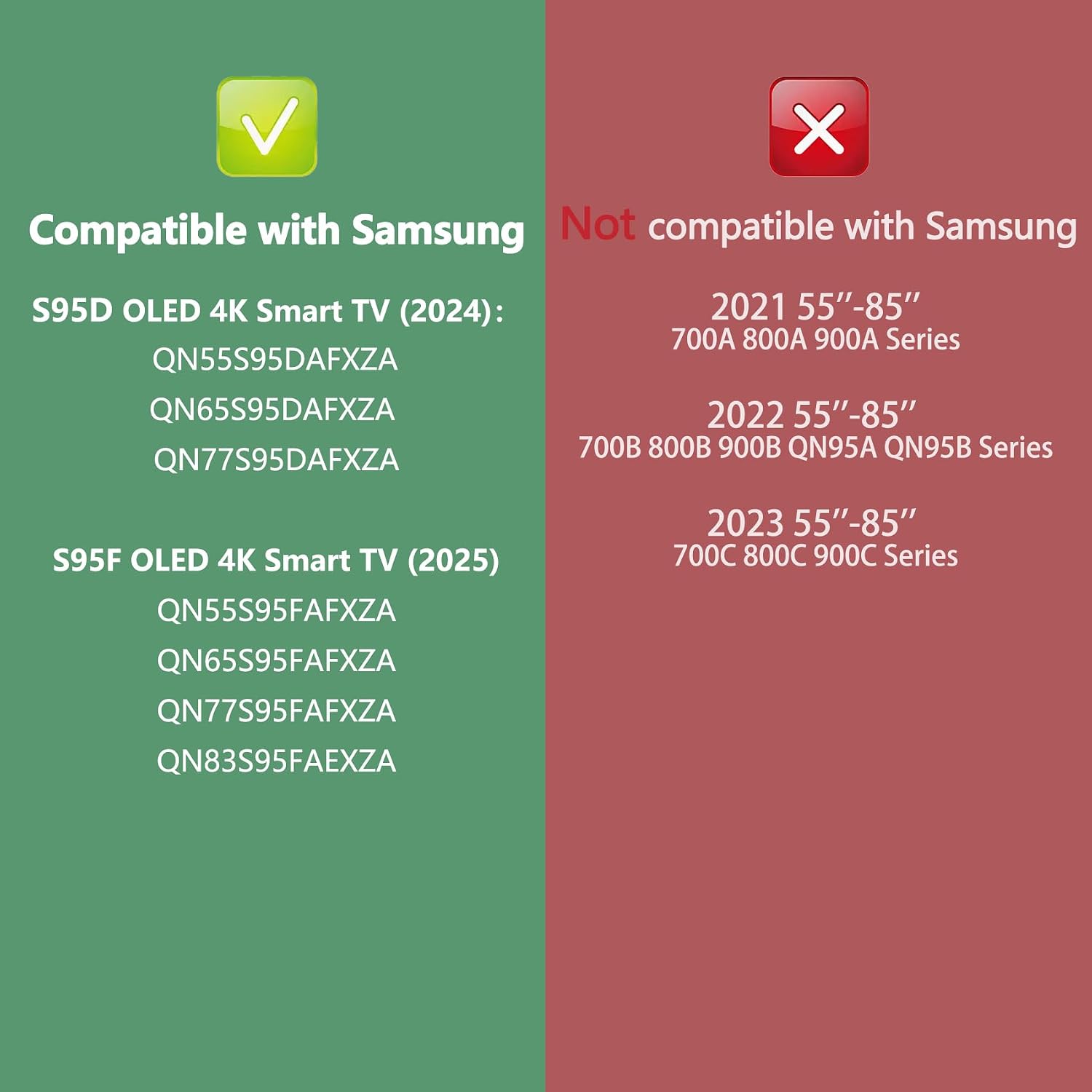 S95D/ S95F One Connect Cable 5 m/16.4ft Compatible with Samsung OLED TV S95D S95F Series (2024 Model QN55S95DAF QN65S95DAF QN77S95DAF,2025 Model QN55S95FAF QN65S95FAF QN77S95FAF QN83S95FAE),VG-SOCC05