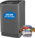 Nictemaw Portable Washing Machine, 20Lbs Capacity Full-Automatic Portable Washer Machine, 2.8Cu.ft Washer and Dryer Combo with 10 Programs 8 Water Levels Compact Laundry Machine for Apartments