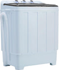 Portable Washing Machine, 28lbs Twin Tub with Drain Pump and Hose, 18lbs Wash 10lbs Spin Cycle, Compact Semi-Automatic Washer and Spinner Combo for Apartments, Dorms, RVs, Camping, Grey