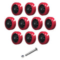 6 Inch Caster Wheels, Polyurethane on Polyolefin core Wheel with Roller Bearing- 1/2' Bore - 1000 lbs Capacity per Wheel, Replacement Caster Wheel for Industrial/Commercial (10 Pack)