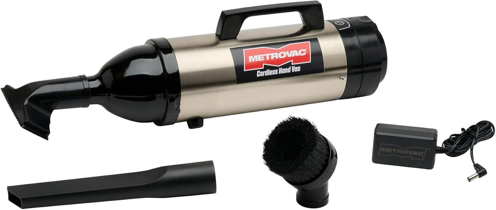 METROVAC CHV-S4 Cordless Handheld Car Vacuum Cleaner | High Power Heavy Duty Stainless Steel Detailing Kit