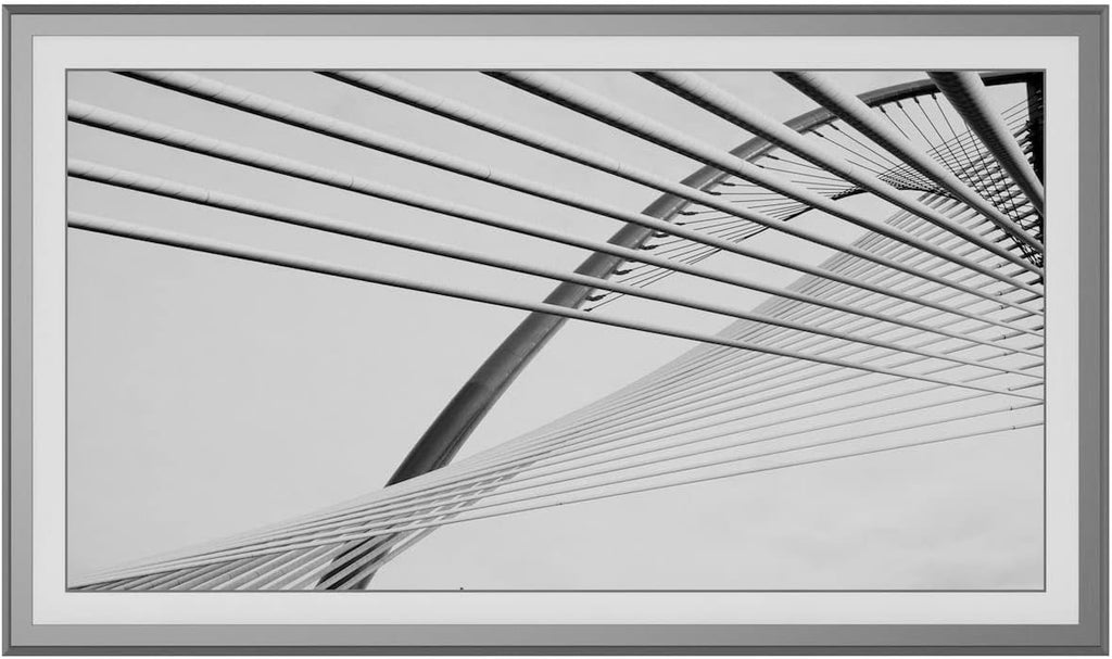 Graphite Scoop 65' Alloy Deco TV Frame - Compatible ONLY with Samsung The Frame TV and Pro TVs (Fits 2021-2026, LS03A, LS03B,LS03C,LS03D,LS03FA,LS03FW)