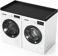 SpaceAid Washer Dryer Countertop, Laundry Wood Shelf Topper with Edge, 54' Width x 27.5' Depth Cover Guard Organizer for Washer and Dryer Laundry Hamper Counter Storage Organization (Black)