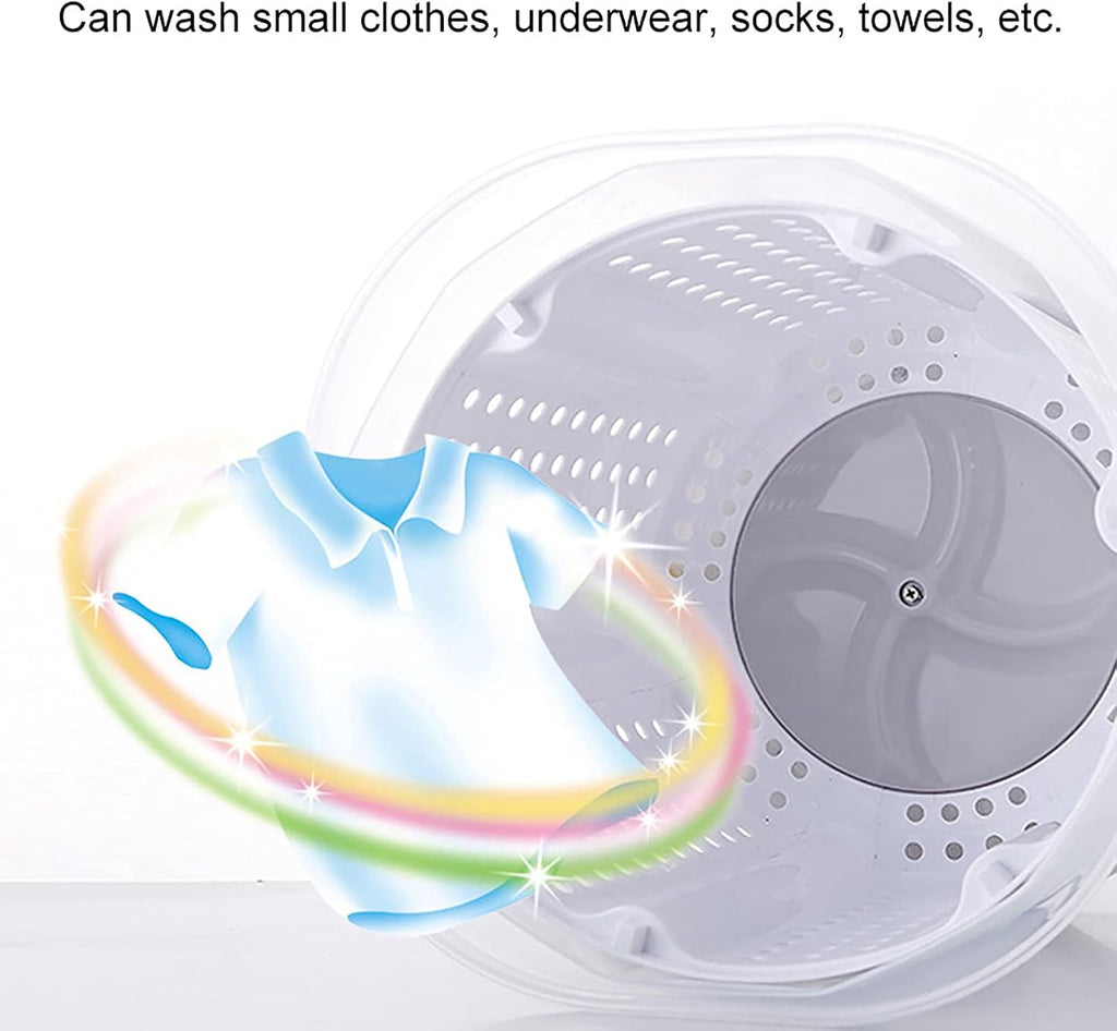 Mini Portable Manual Washer Home Dorm Gray Lingerie Washer Underwear Washing Machine Compact Size for Small Apartment Owners College Students Travelers