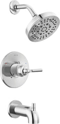 Delta Faucet Saylor 14 Series Chrome Tub and Shower Faucet Combo, Bathtub and Shower Trim System, Shower Trim Kit, Bathtub Faucet Set, Shower Tub Faucet, Chrome T14435 (Valve Not Included)