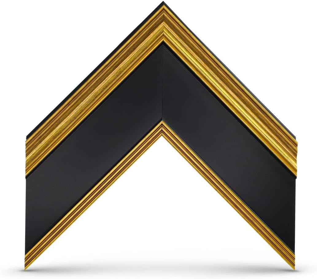 Antique Gold & Black 85' Premiere Deco TV Frame - Compatible ONLY with Samsung The Frame TV and Pro TVs (Fits 2021-2026, LS03A, LS03B,LS03C,LS03D,LS03FA,LS03FW)