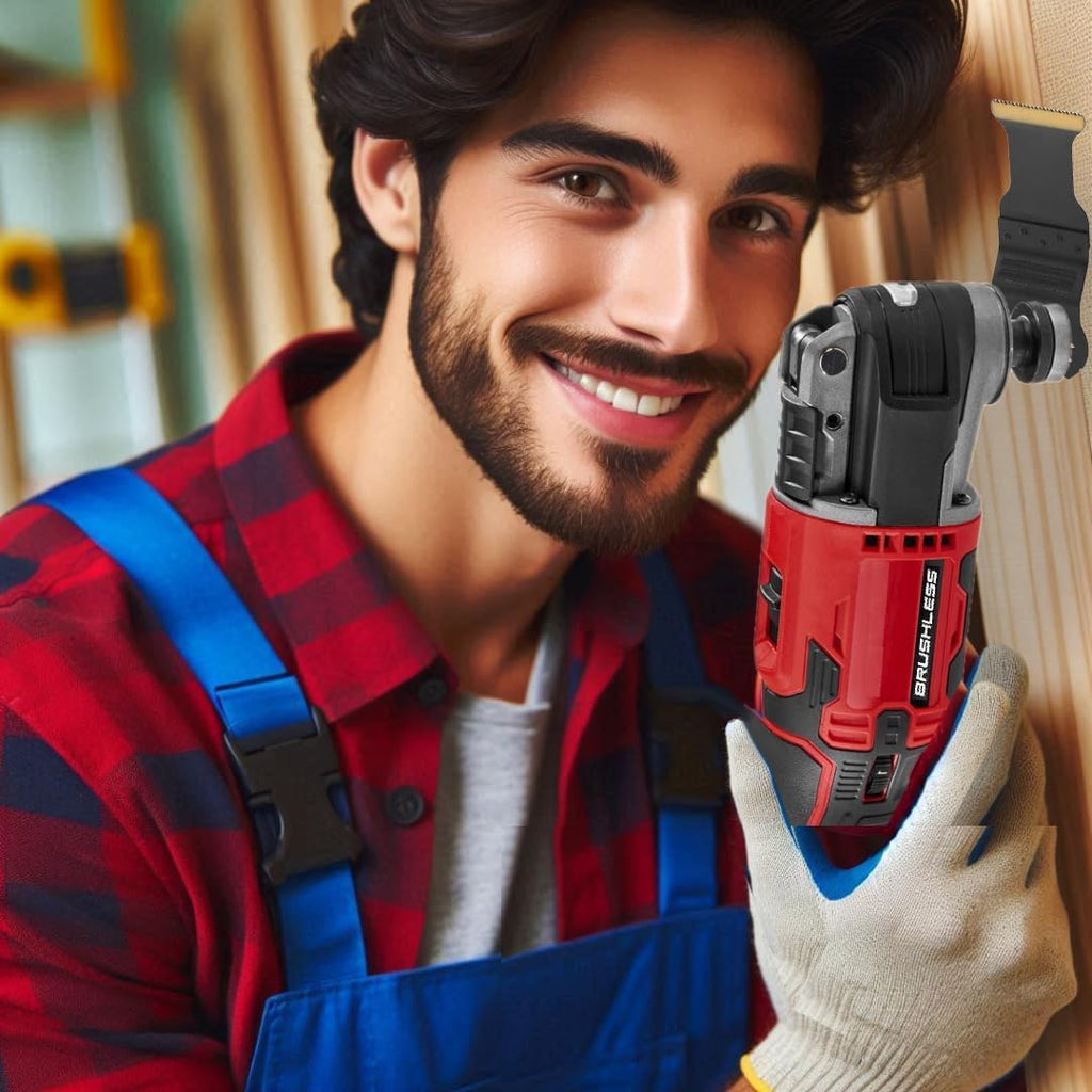 NEW! 20-Volt Lithium-Ion Cordless Combo Kit (Complete Power Tool Bundle) with 20V Brushless Variable-Speed Oscillating Multi-Tool, 5Ah Lithium Ion Battery & Rapid Charger - Fits All BAUER 20V Tools