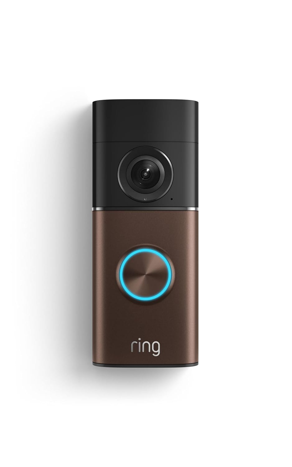 Ring Wired Doorbell Plus (newest model), Home or business security, Retinal 2K with wide-angle video, 4x Enhanced Zoom, and Low-Light Sight, Polished Mocha