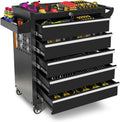 Rolling Tool Chest with Wheels, 5 Drawers Tool Storage Cabinet, Portable Metal Tool Box Organizer with Lock, Tool Cart on Wheels Toolbox Workbench for Garage, Workshop, Warehouse(Required Assembly)