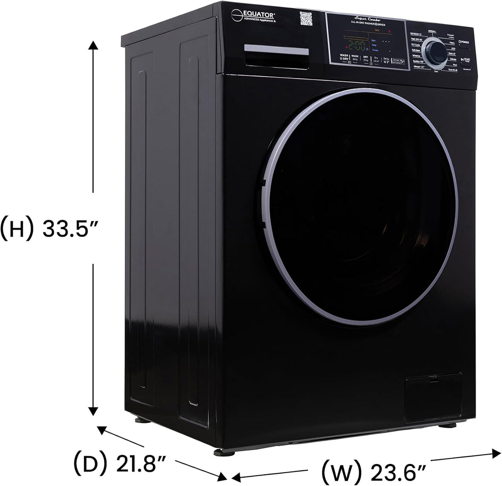 Equator All-in-One Washer Dryer VENTLESS/VENTED PET cycle 1.62cf/15lbs 110V