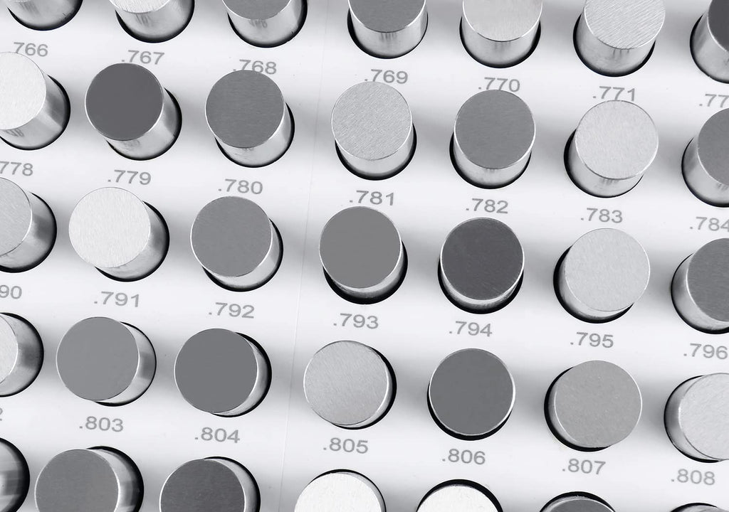 Accusize Industrial Tools 0.751''-0.832'', 82 Pcs Steel Plug Pin Gauge Set, Minus, Class Zz, M5(-)