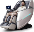 HealthRelife 4D Massage Chair Full Body Zero Gravity Recliner - 55' SL-Track,20 Auto Modes,11 Massage Technique,40 Airbags Massage,with Yoga Stretch,APP Control,Negative Oxygen lons（Grey）