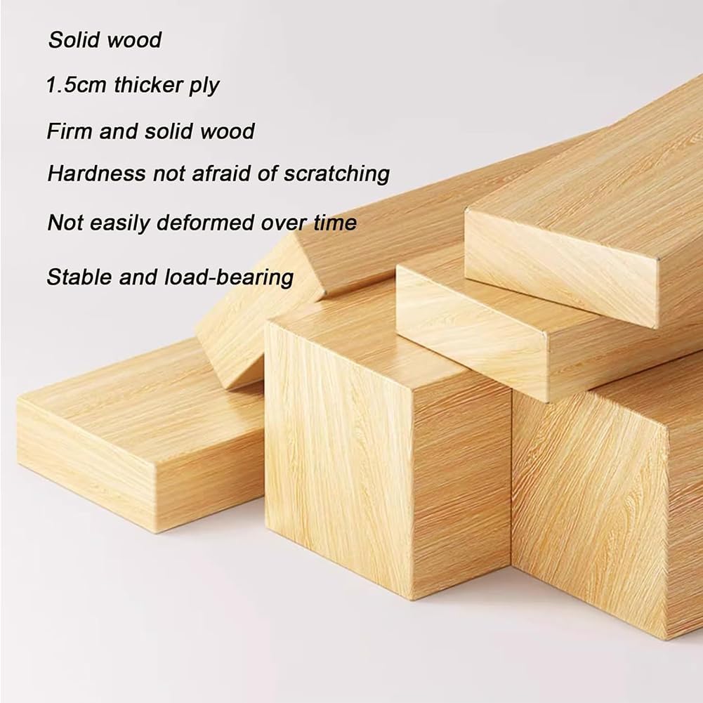 Wooden Pegboard Tool Organizer DIY Storage & Display Panel, Decorative Wall Hook Rack Combo Kit for Kitchen, Study Room, Garage,Natural,60 * 80cm