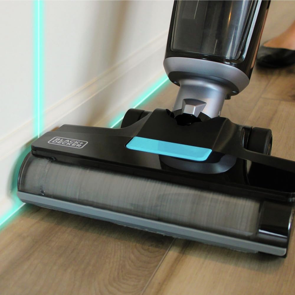 BLACK+DECKER Cordless Wet Dry Vacuum Cleaner and Mop, Vacuum & Wash Duo with Self-Cleaning, Edge Cleaning and Digital Display, Space-Saving Design, One-Step All in One for Hard Floors & Area Rugs