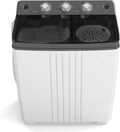 COSTWAY Portable Washing Machine, Twin Tub 20 Lbs Capacity with Drain Pump, Laundry Washer 12 Lbs and Spinner 8 Lbs with Timer Control, Perfect for Apartment Dorm RV, Grey+White