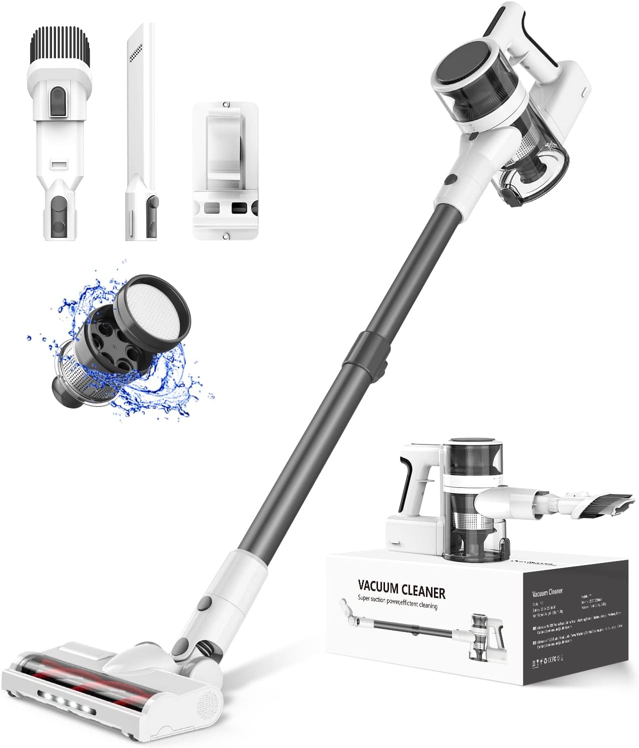 Comvtu Cordless Vacuums, 80,000PRM Stick Vacuum