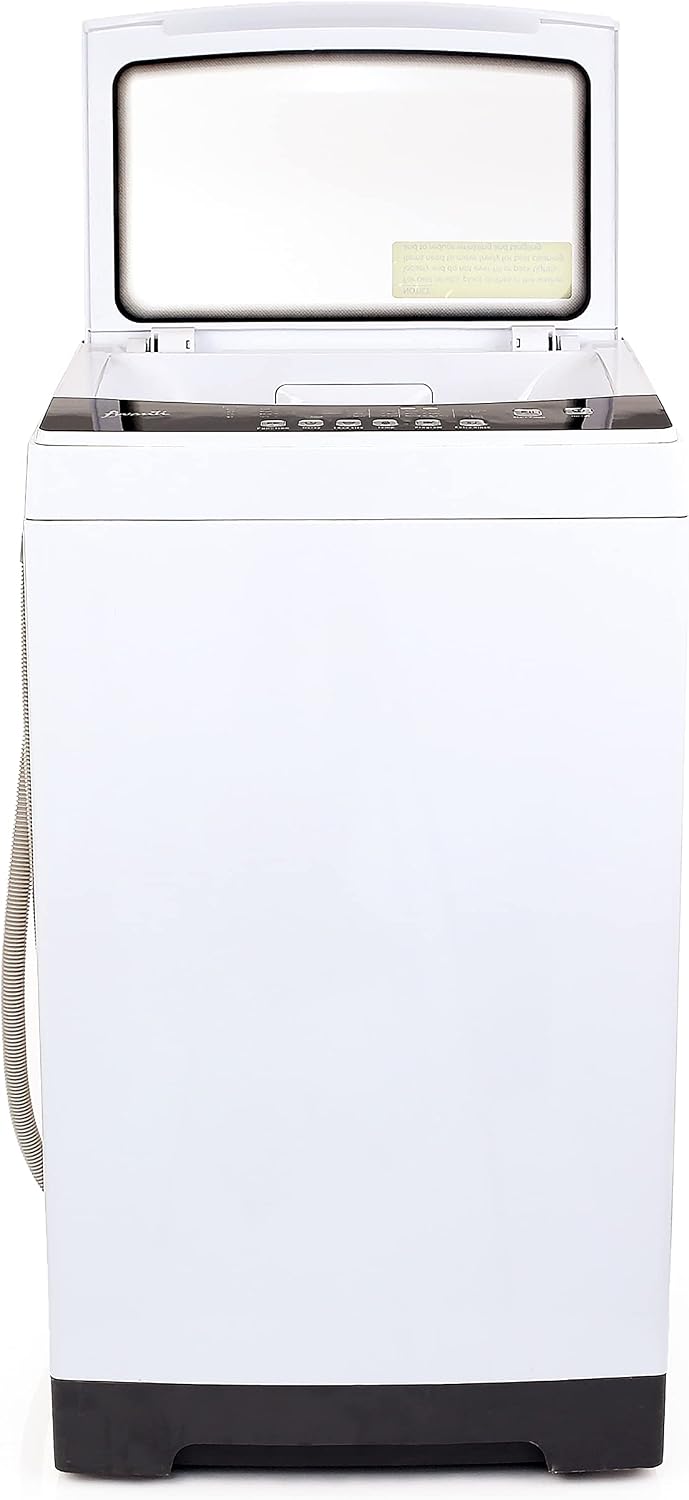 Avanti STW16D0W Portable Washing Machine 1.7 Cu. Ft. Capacity, Top Loading with Hot and Cold Water Inlets, 6 Cycles, Compact for Apartments Dorms and RVs, White