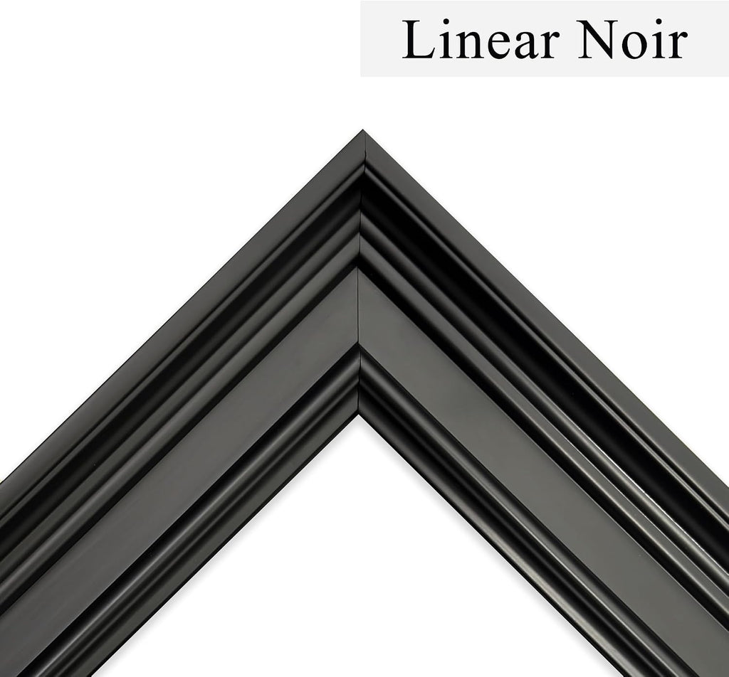 Black TV frame 32' (Linear Noir, 32-LS03) - Compatible ONLY with Samsung The Frame TV and Pro TVs (Fits 2021-2026, LS03A, LS03B,LS03C,LS03D,LS03FA,LS03FW)