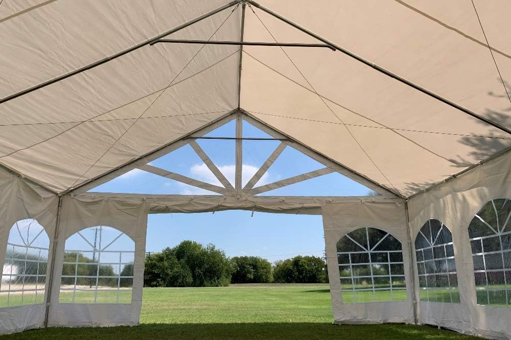 DELTA 20'x20' PVC Marquee Tents for Parties, Large Party Tent, Outdoor Wedding Tent, Heavy Duty Fire Retardant Waterproof Canopy, Carpas para Fiestas,Outdoor Event + 4 Storage Bags