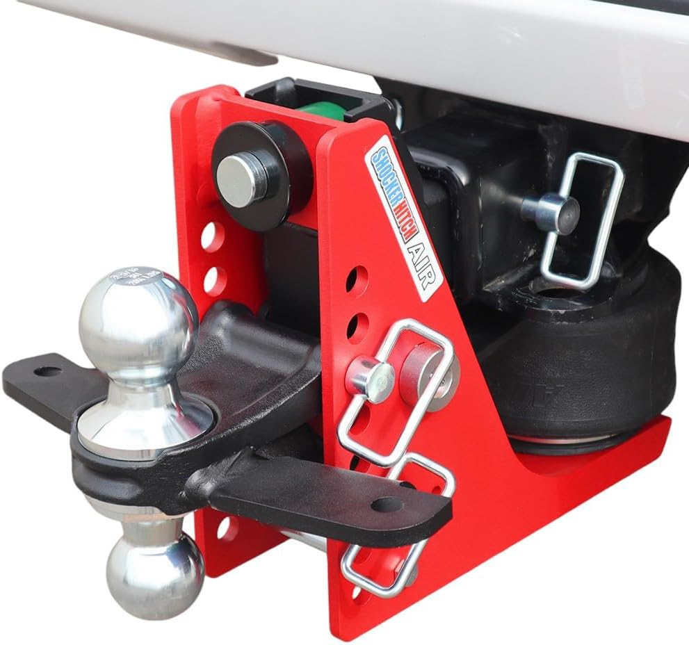 Shocker Air Hitch Sway Control Towing Kit - Fits 2-1/2' Hitch - Chrome Combo 2' & 2-5/16' Balls - 2 Sway Bar Kits - 14,000 lbs