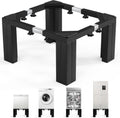Full Size Laundry Pedestal 12' Height Washer and Dryer Pedestals , Universal Fit 1100lbs Capacity Adjustable Washing Machine Stand, Dryer Base Platform Heavy Duty Mini Fridge Stand(Matte Black)