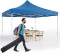 10x10 Pop Up Canopy,Heavy Duty Canopy,Ez Up Gazebos with Wheel Bags,UV Resistant Waterproof,for Outdoor Events, Patio, Backyard, Party, Camping,Navy Blue