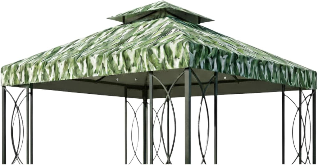 Garden Winds Durable 350 Replacement Canopy Top Compatible with Garden Treasures 8' x 8' Gazebo Models S-582D, S-582DN - Palm