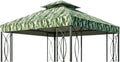 Garden Winds Durable 350 Replacement Canopy Top Compatible with Garden Treasures 8' x 8' Gazebo Models S-582D, S-582DN - Palm