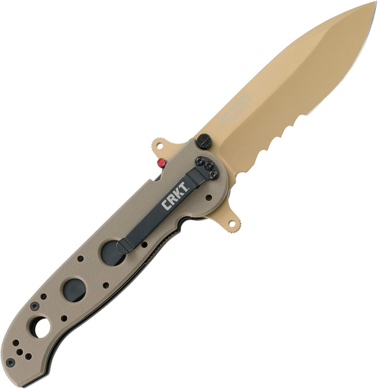 CRKT M21-14DSFG Folding Knife with Liner Lock: 1.4116 Veff Serrations Blade, G10 Handle, Reversible Pocket Clip, M21-14DSFG