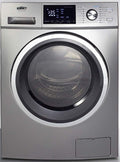 Summit Appliance SPWD2203P 24' Wide 115V Washer/Dryer Combo in Platinum for Non-Vented Use, 2.7 Cu.Ft. Capacity, LCD Display, 16 Wash Cycles, 1300 RPM, Stainless Steel Drum, Child Lock