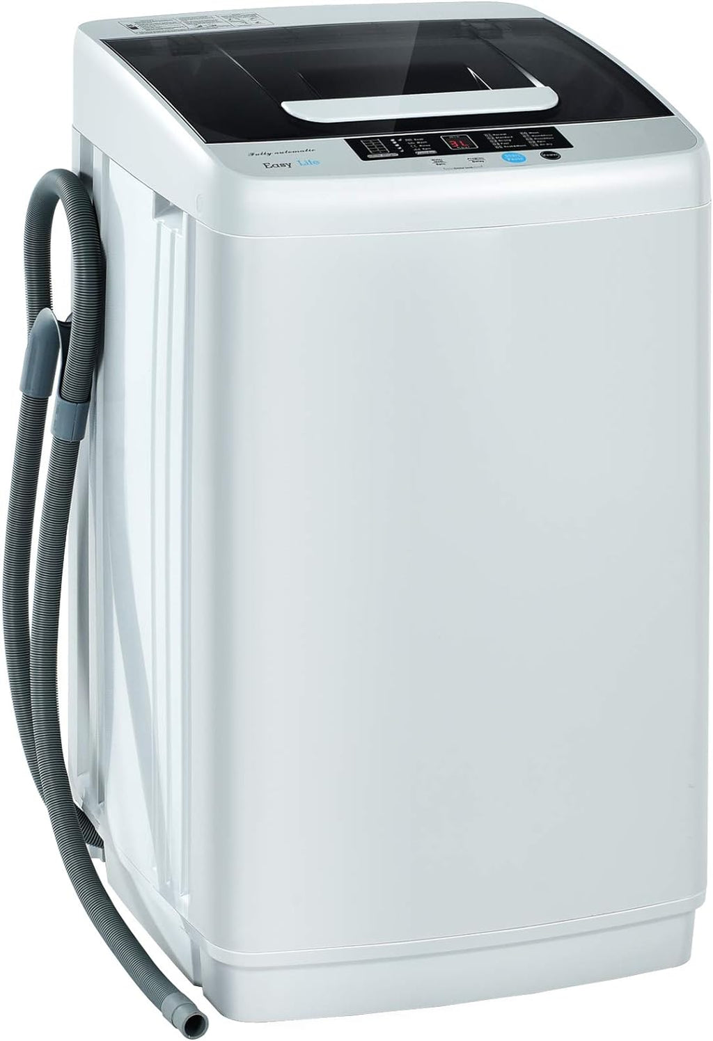 Giantex Full Automatic Washing Machine, 2 in 1 Portable Laundry Washer, 8.8lbs Washer and Spinner Combo, 1.04 cu.ft 10 Programs Built-in Drain Pump, Energy Saving Top Load for Apartment Dorm