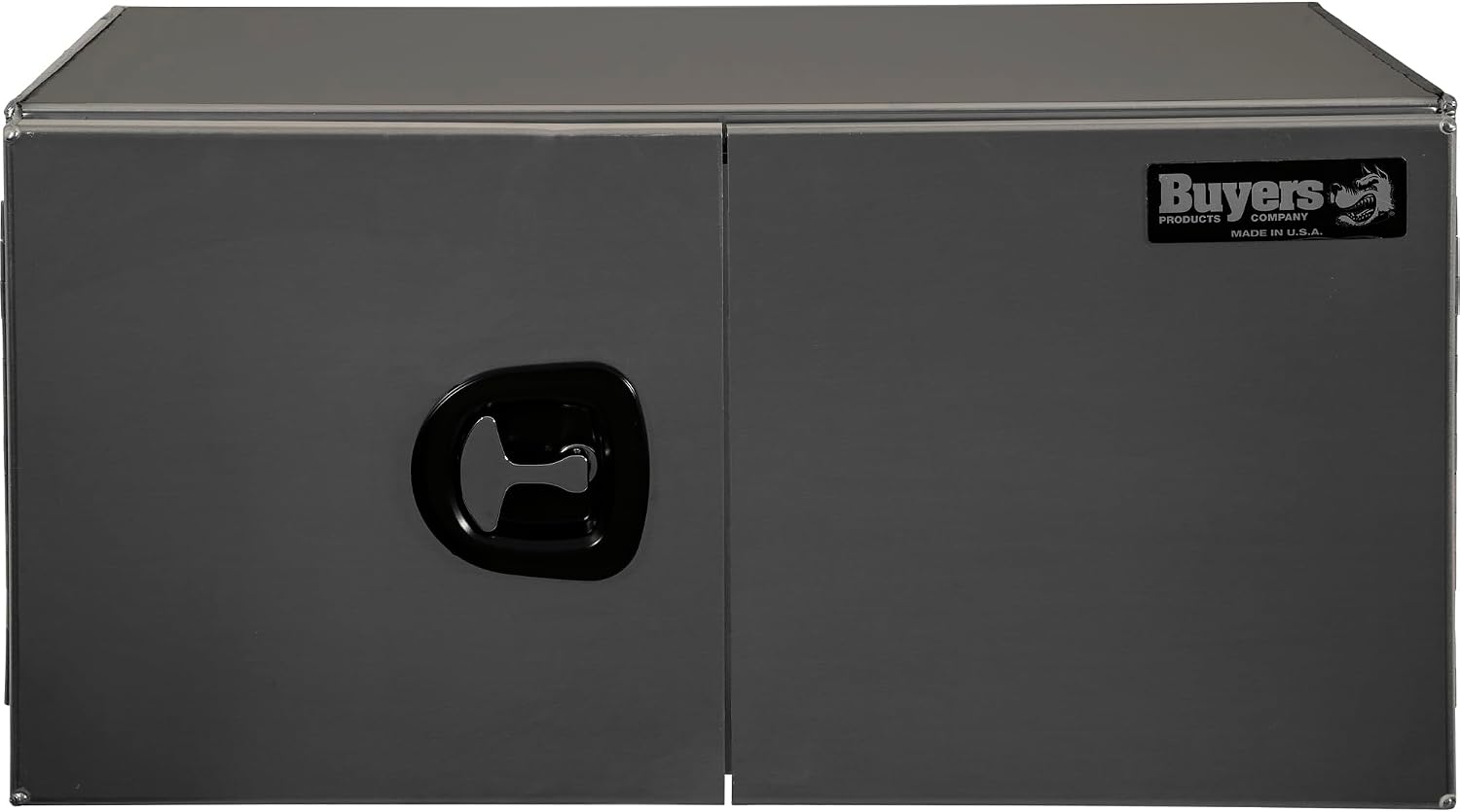 Buyers Products 1705403 Pro Series 18x18x30 Smooth Aluminum Underbody Truck Tool Box, Single Barn Door, Compression Latch, 0.125 in Thick, Rain Gutter & Bulb Seal, Bolt-On Stainless Hinge