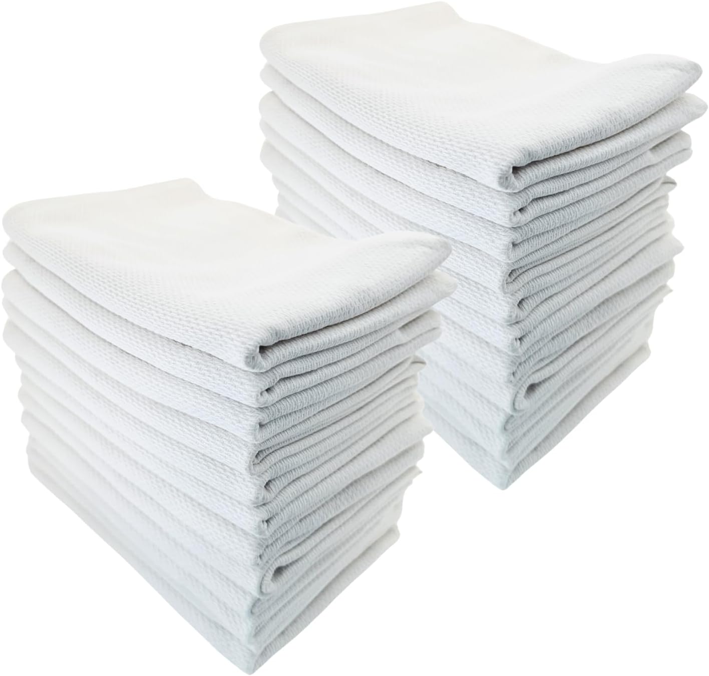 Moonlight Makers Premium Turkish Cotton Hand Towels for Bathroom & Kitchen - White Quick Dry Towel Set, Ultra Absorbent Waffle Weave, Soft and Durable, Washer and Dryer Safe, 100 pack