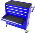 Holaki 4-Drawer Tool Cart on Wheels, Rolling Tool Box Tool Storage,Heavy Duty Utility Industrial Service Cart Organizer Tool Case with Locking System, for Mechanic, Warehouse, Garage, Workshop(Blue)