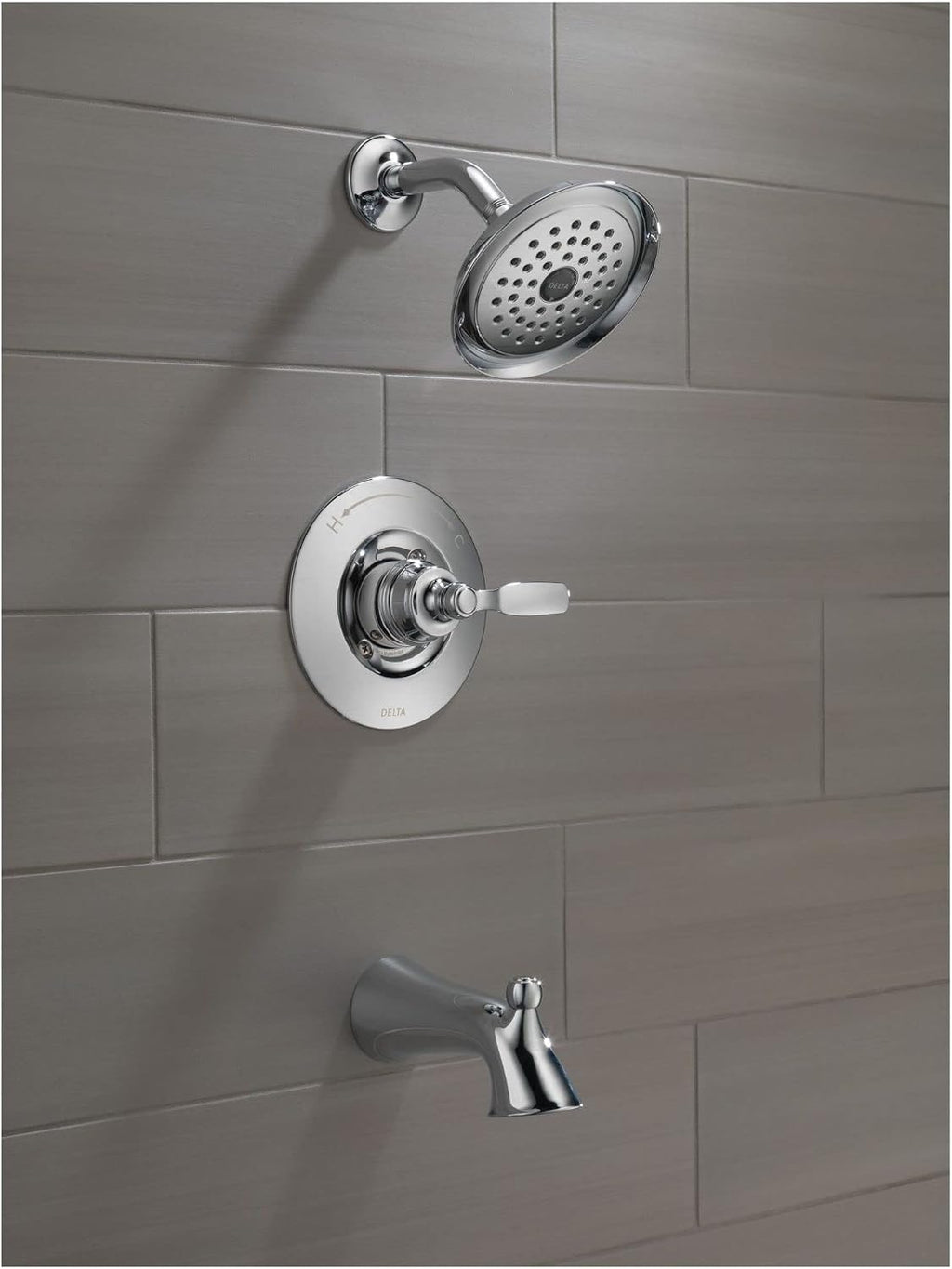 Delta Faucet Woodhurst 14 Series Single-Handle Tub and Shower Trim Kit, Shower Faucet with Single-Spray Touch-Clean Shower Head, Venetian Bronze T14432-RB (Valve Not Included)