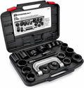 Powerbuilt Ball and U Joint Service Set, 23 Piece Tool Kit, Remove and Install Ball Joints, Receiving Tube, Adapters, Sockets - 648617