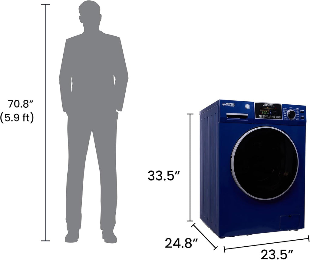 Equator All-In-One VENTED/VENTLESS Washer-Dryer 1.9cf/18lb 1400RPM 110V (Midnight Blue)