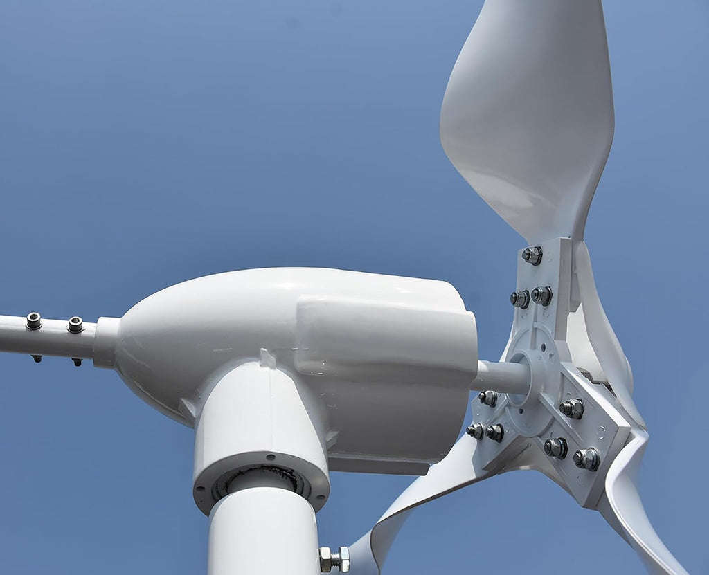 3KW Wind Turbine Generator Kit 3000W 24V with 3 Blades with MPPT Charge Controller Wind Power Generator Windmill for Hybrid Solar Wind System