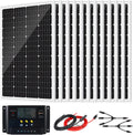 2440 Watts 48V Solar Power System Kit Off Grid Solar Panel Kit with 12pcs 120W Monocrystalline Solar Panel for Cabin,Mobile Home, RV, Boat