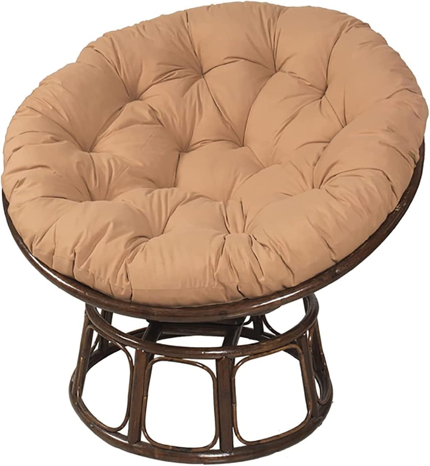 Papasan Outdoor Chair Cushion 110x110cm, Outdoor Cushion for Papasan Round Chair, Garden Swing Cushion Replacement, Soft Thicken Comfy Hanging Basket Chair