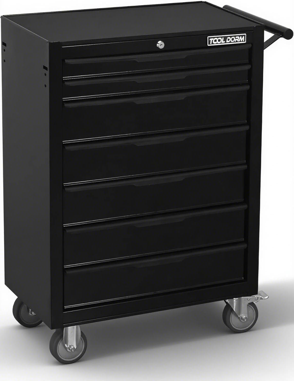 Rolling Tool Chest, 7-Drawer Small Tool Cabinet, Metal Tool Box with Wheels & Locking System, Ergonomic Push-Pull Handle for Garage, Workshop, Warehouse Organizer & Storage