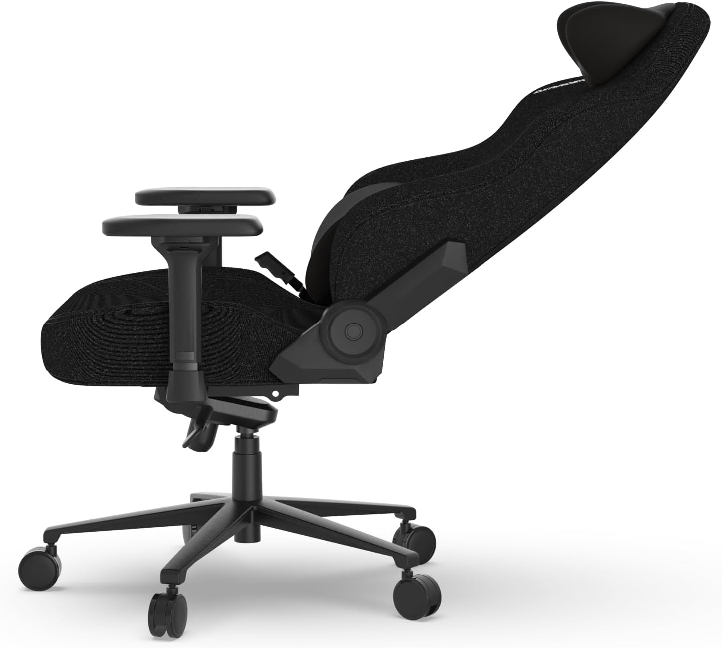 DXRacer Craft XL Video Gaming Chair for Adults, Ergonomic Office Reclining Computer Chair with Magnetic Head Pillow and Lumbar Support, Racing Style Height Adjustable (Woven Fabric, Black)