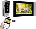 Video Doorbell with 7-inch LCD Monitor, Call Button Tuya WiFi Intercom Kit Smart Video Door Phone System 1080P 4-Wired Doorbell Camera Full Touch Monitors for Villa Home (Silvery)